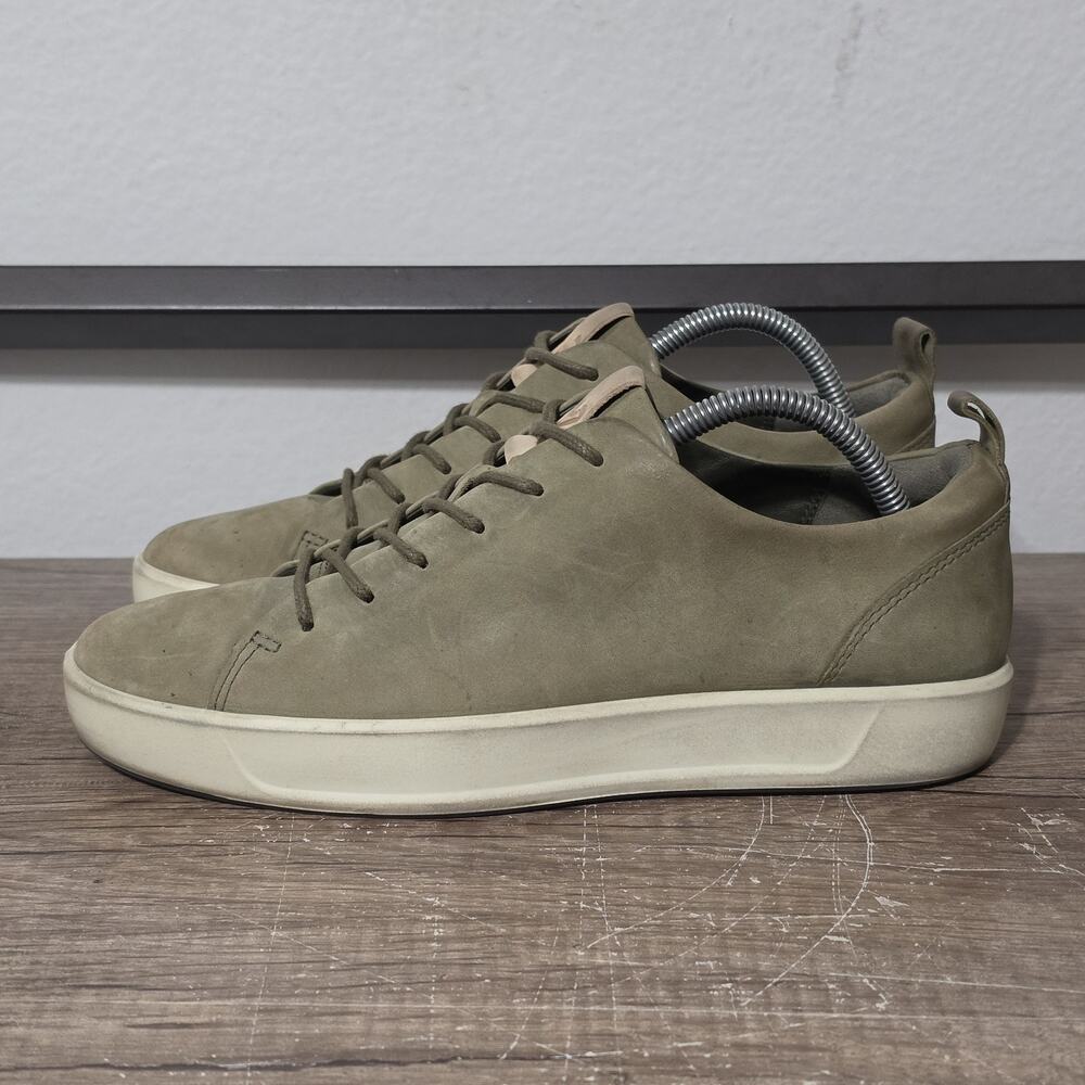 Ecco Soft 8 Nubuck Men's Casual Comfort Shoes Sneakers Size 7 Olive Green